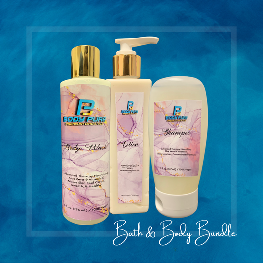 Bath & Body Bundle (Body Wash Shampoo Lotion)